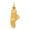 14K Gold Ballet Slipper Charm Ballerina FindingKing 22 X 7mm Jewerly